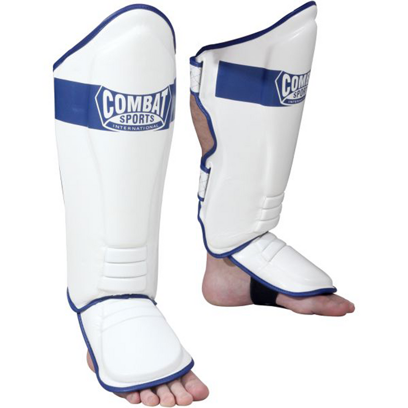 White Combat Sports MMA Kickboxing Shinguards